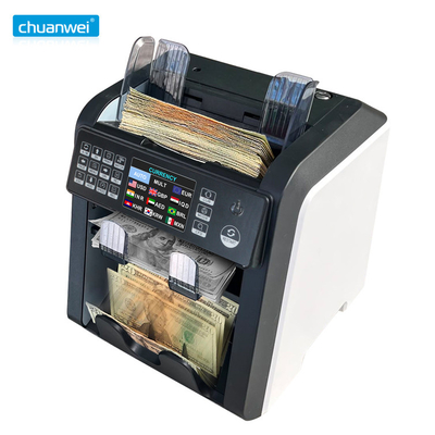 1+1 Pocket Bank Grade Money Counting Machine Currency Sorter Heavy Duty
